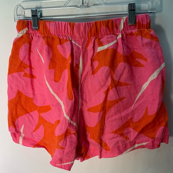 Trovata Bird of Paradis Ione Short Pink Palm Size Small 100% Line - Picture 8 of 13